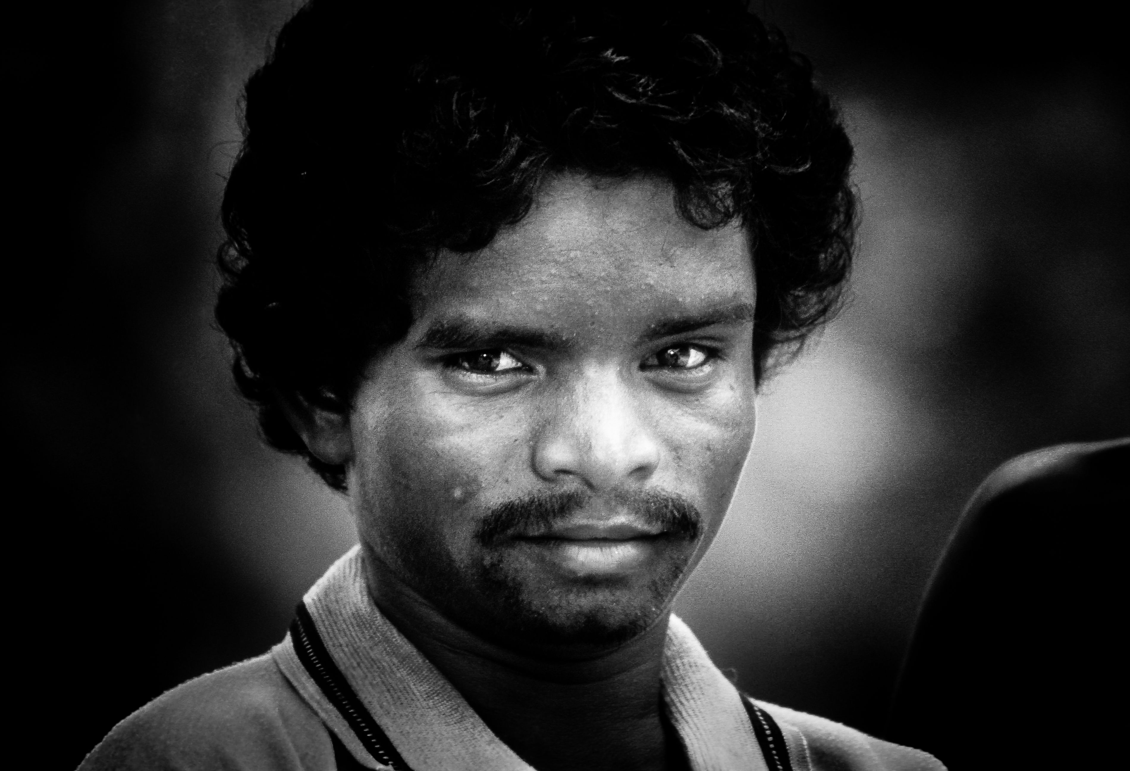 Tribal man looking at camera